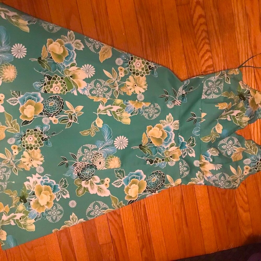 Spenser Jeremy green halter dress with lining